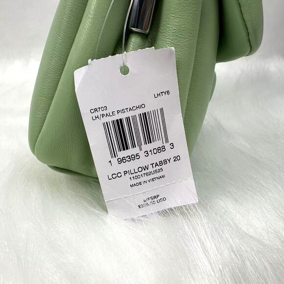 Coach Pillow Tabby Shoulder Bag 20 Leather In Silver/Pale Pistachio NWT CR703 - Picture 11 of 13